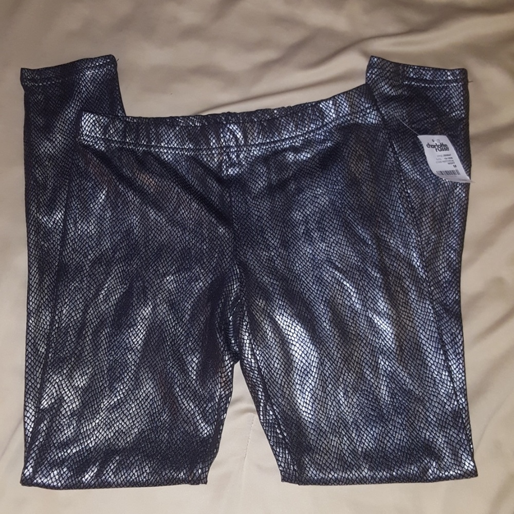 Charlotte Russe Foil Snake Skin Leggings